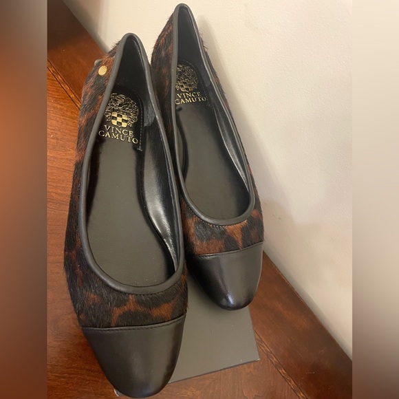 Minndy Ballet Flat size 8 deep natural/leopard - Picture 1 of 6